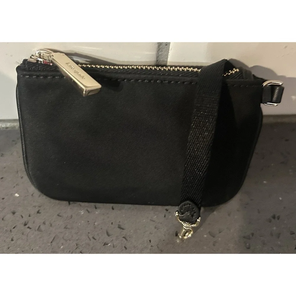 New Kate‎ Spade Black Coin Purse Wallet W/Clip Keys